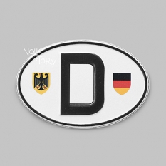 D SIGN GERMANY AND COAT OF ARMS ALUMINIUM PLATE WITH EMBROSSED TEXT