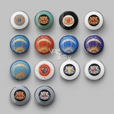 HORN BUTTON FOR 3 SPOKE STEERING WHEEL | NEW MODEL 82 MM SIZE | SPLIT BUS | BAY WINDOW 1968 - 1972