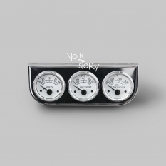 VDO COCKPIT ROYAL SET WITH PANEL STEEL CHROME UNDER DASH THREE 2 1/16" HOLE UNIVERSAL