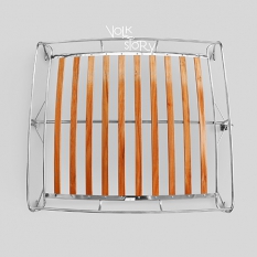 Vintage Airstream Teardrop Volkswagen Beetle Roof Rack – Wood Slats With Stainless Trim – Volkstorybkk